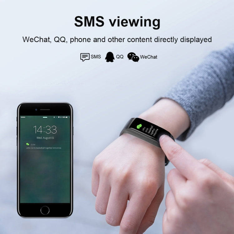 CK17S 0.96 inches IPS Screen Smart Bracelet IP67 Waterproof, Support Call Reminder / Heart Rate M...