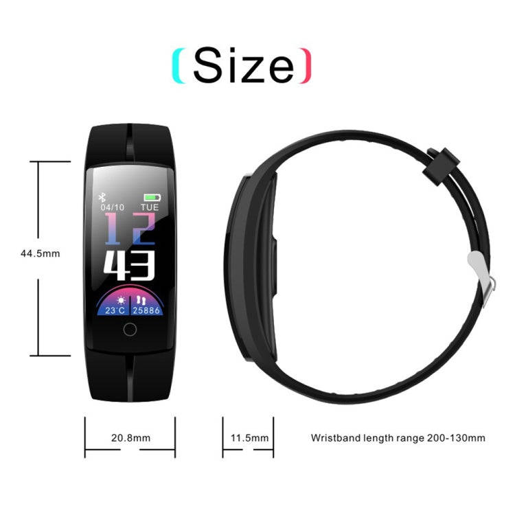 QS100 0.96 inches TFT Color Screen Smart Bracelet IP67 Waterproof, Support Call Reminder /Heart R...