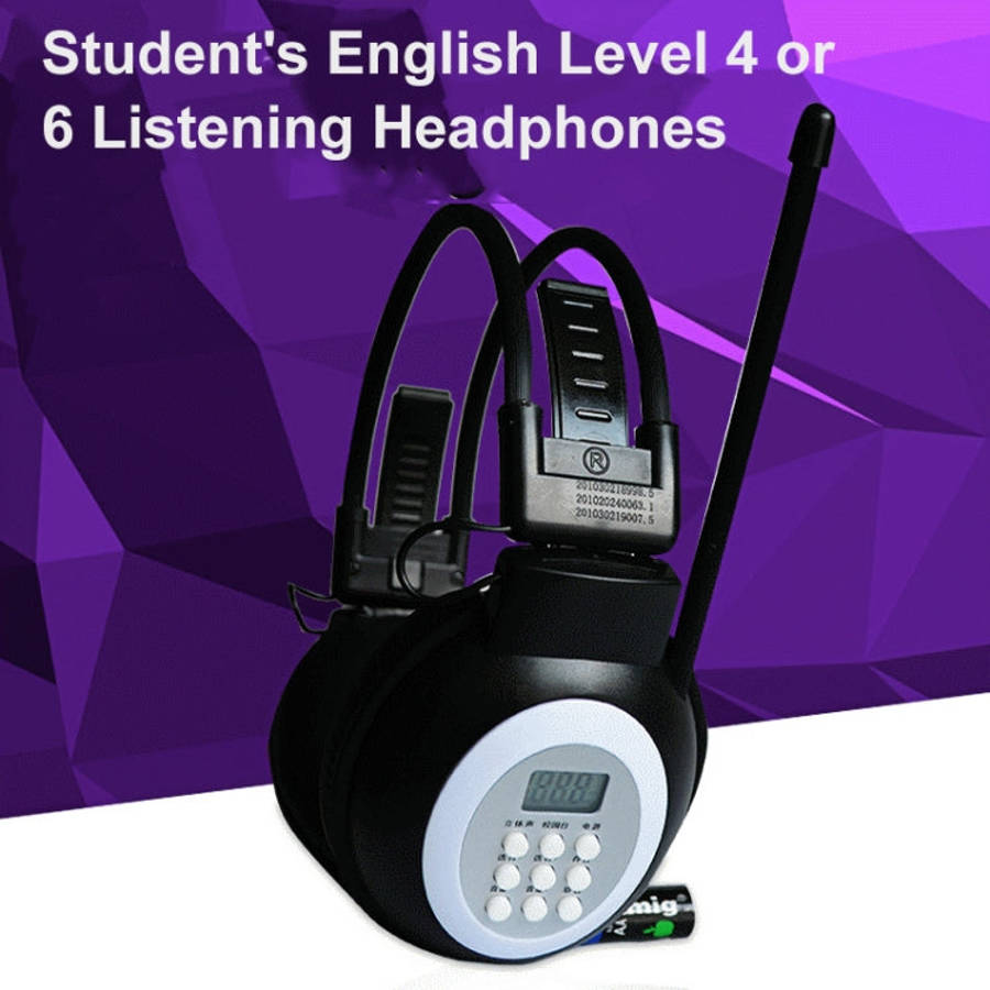 HRD-308S Portable FM Campus Radio Receiver Headset(Black)