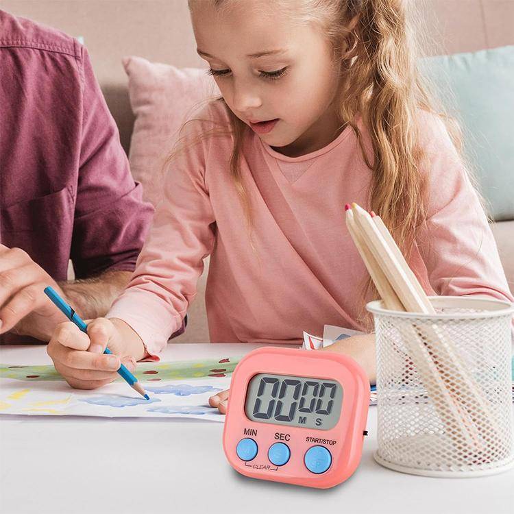 Digital Kitchen Timer Electronic Alarm Magnetic Backing with LCD Display for Cooking Baking Sport...