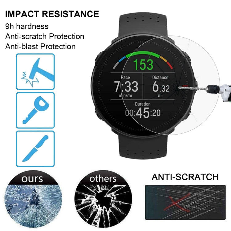 For POLAR Vantage M 0.26mm 2.5D 9H Tempered Glass Film Screen Protector
