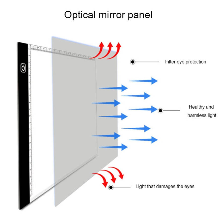 3.5W 5V LED USB Three Level of Brightness Dimmable A4 Acrylic Scale Copy Boards Anime Sketch Draw...