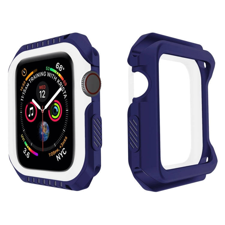 Smart Watch Shockproof Two Color Protective Case for Apple Watch Series 3 42mm(White Blue)