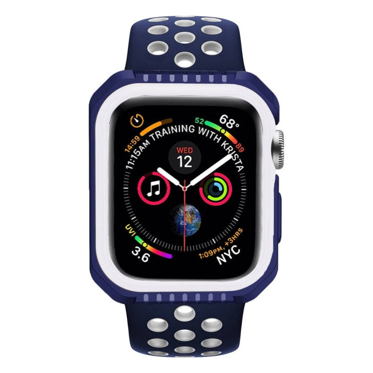 Smart Watch Shockproof Two Color Protective Case for Apple Watch Series 3 42mm(White Blue)