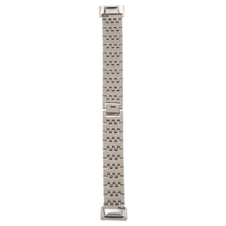 For Fitbit Charge 3 Diamond-studded Stainless Steel  Watch Band(Silver)