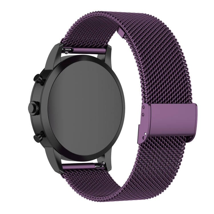 22mm Metal Mesh Wrist Strap Watch Band for Fossil Hybrid Smartwatch HR, Male Gen 4 Explorist HR, ...