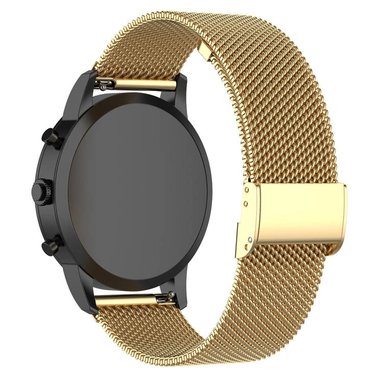 22mm Metal Mesh Wrist Strap Watch Band for Fossil Hybrid Smartwatch HR, Male Gen 4 Explorist HR, ...