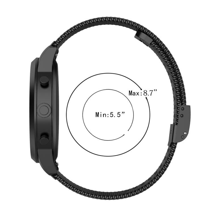 22mm Metal Mesh Wrist Strap Watch Band for Fossil Hybrid Smartwatch HR, Male Gen 4 Explorist HR, ...