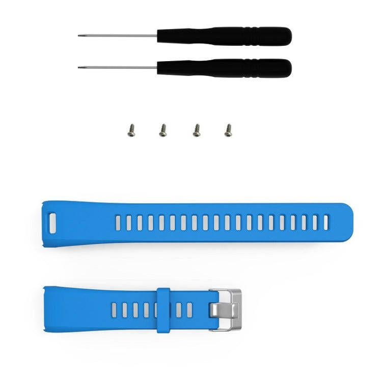 Silicone Sport Watch Band for Garmin Vivosmart HR(Blue)