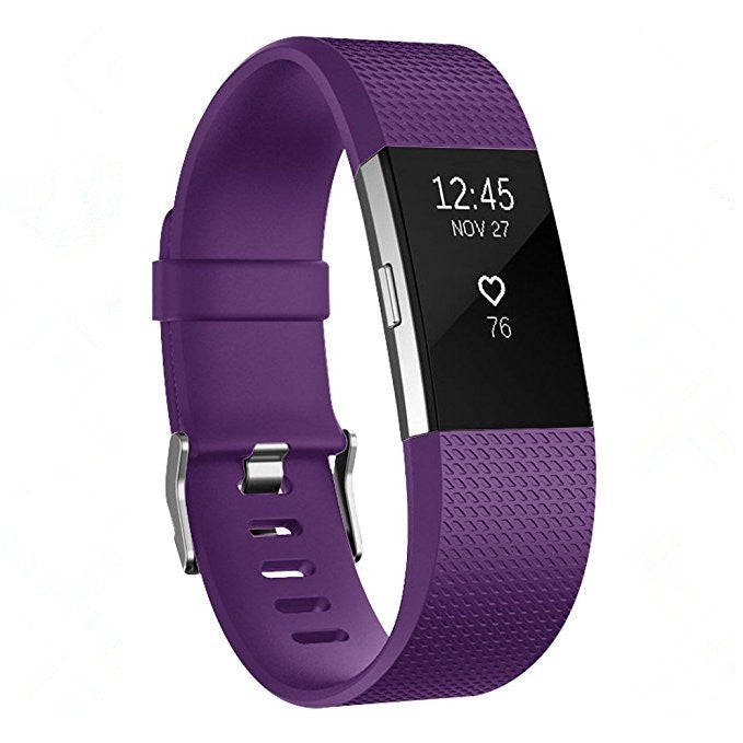 Square Pattern Adjustable Sport Watch Band for FITBIT Charge 2, Size: S, 10.5x8.5cm(Purple)