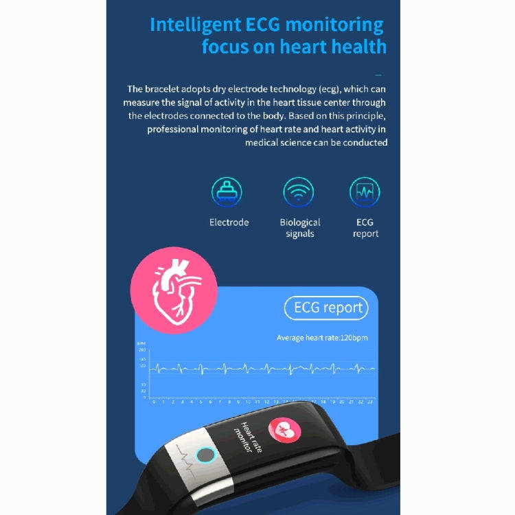 X1 1.08 inch Color Screen IP67 Waterproof Smart Watch Wristband,Support Message Reminder / Heart ...