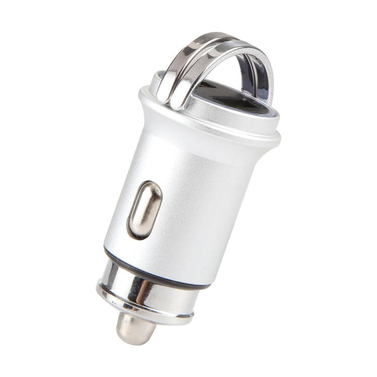 AR-CA08 12W 2A USB-C / Type-C + USB Ports Car Charger (Silver)