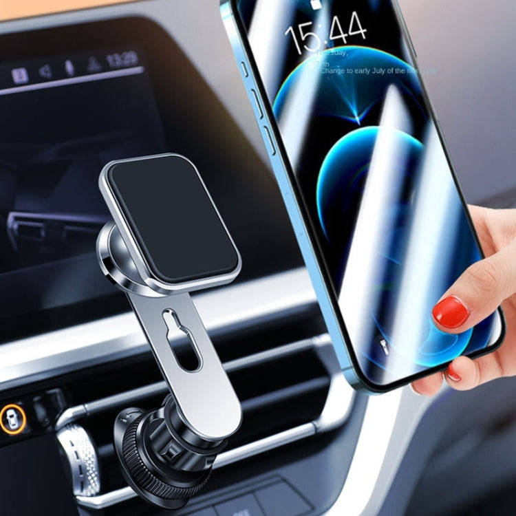 F23 Car Air Outlet Vent Magnetic Phone Navigation Mount Bracket (Silver)