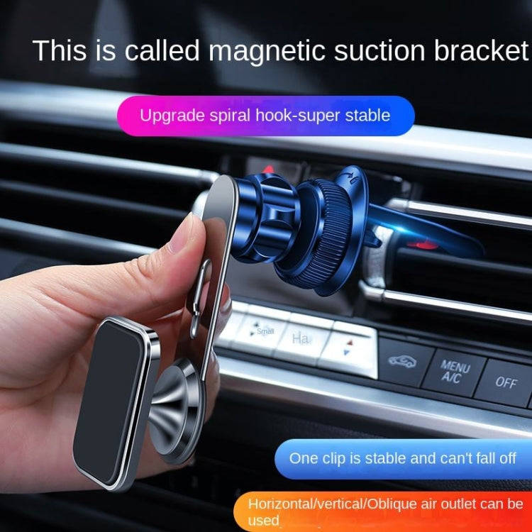 F23 Car Air Outlet Vent Magnetic Phone Navigation Mount Bracket (Silver)