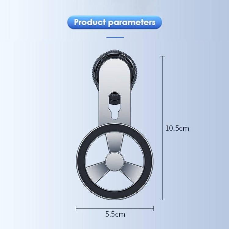 F73 MagSafe Magnetic Suction 360 Degree Rotating Car Phone Holder (Silver)