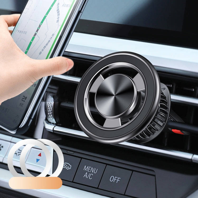 F83 Car Air Outlet Vent Magnetic Mobile Phone Navigation Holder (Black)