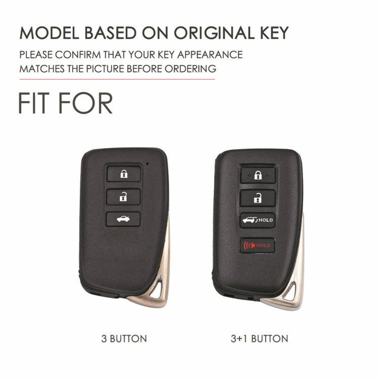 For Lexus 4-button Hallmo Car Cowhide Leather Key Protective Cover Key Case(Brown)