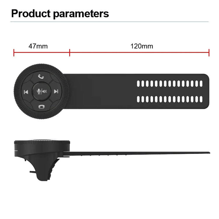 Universal Strap Shape Steering Wheel Remote Control Car Multimedia Wireless Button Remote Control...