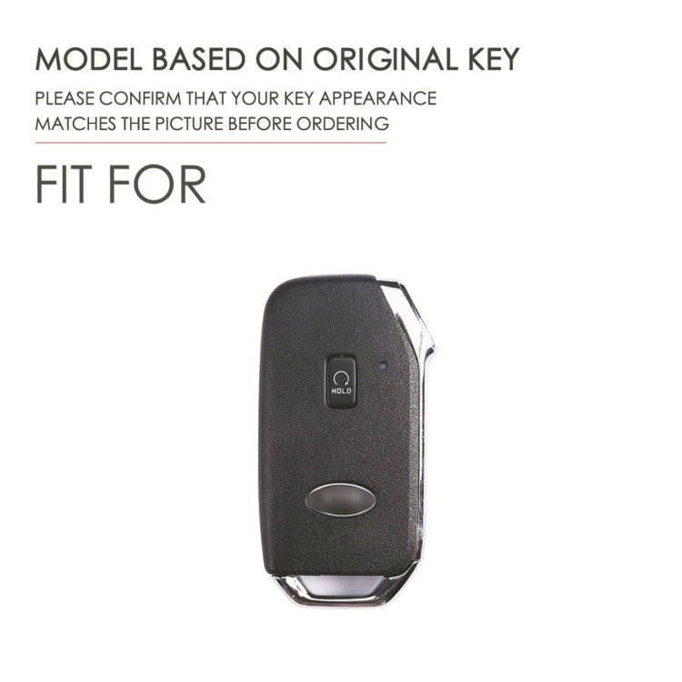 For Kia Sorento Hallmo Car Cowhide Leather Key Protective Cover Key Case(Black)
