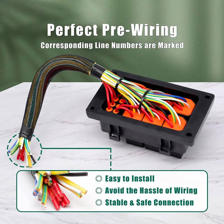 24V 5 Pin Car 6 Slots IP66 Waterproof Relay Fuse Box with Cable