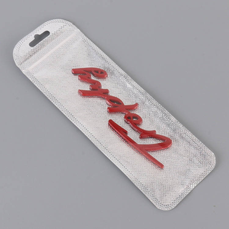 Car TROPHY Personalized Aluminum Alloy Decorative Stickers, Size: 11.5x2.5x0.35cm (Red)
