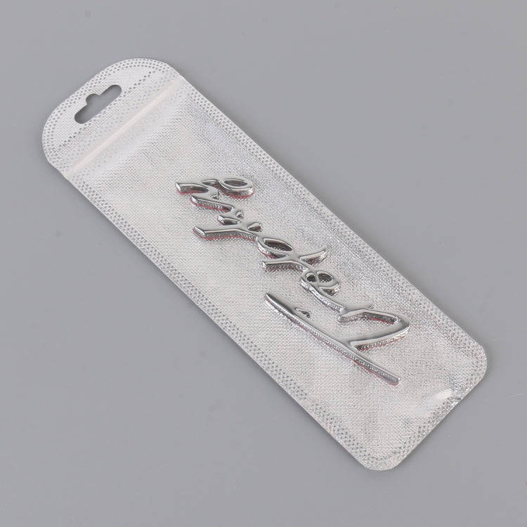 Car TROPHY Personalized Aluminum Alloy Decorative Stickers, Size: 11.5x2.5x0.35cm (Silver)