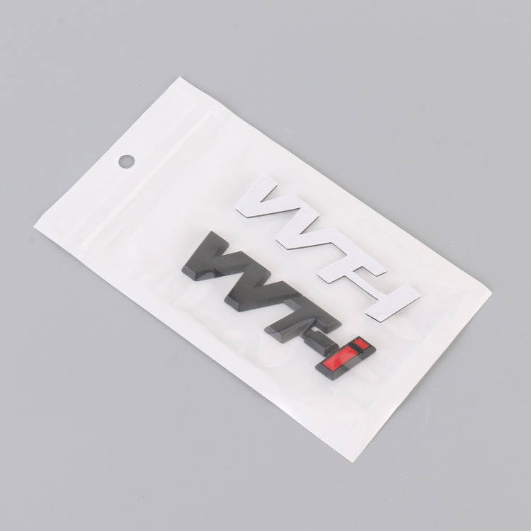 Car WT-i Personalized Aluminum Alloy Decorative Stickers, Size:7.5 x 2cm (Black)