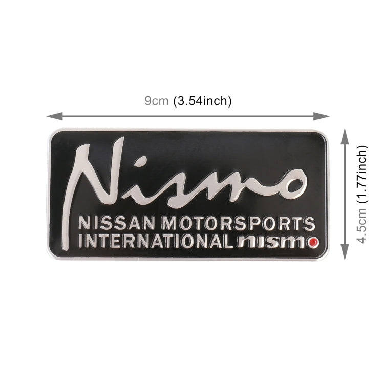 Car Nismo Metal Stickers Personalized Aluminum Alloy Decorative Stickers, Size:9 x 4.5cm