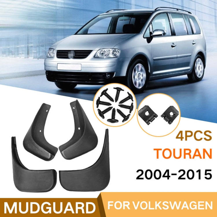 For Volkswagen Touran 2004-2015 4pcs/Set Car Auto Soft Plastic Splash Flaps Fender Guard