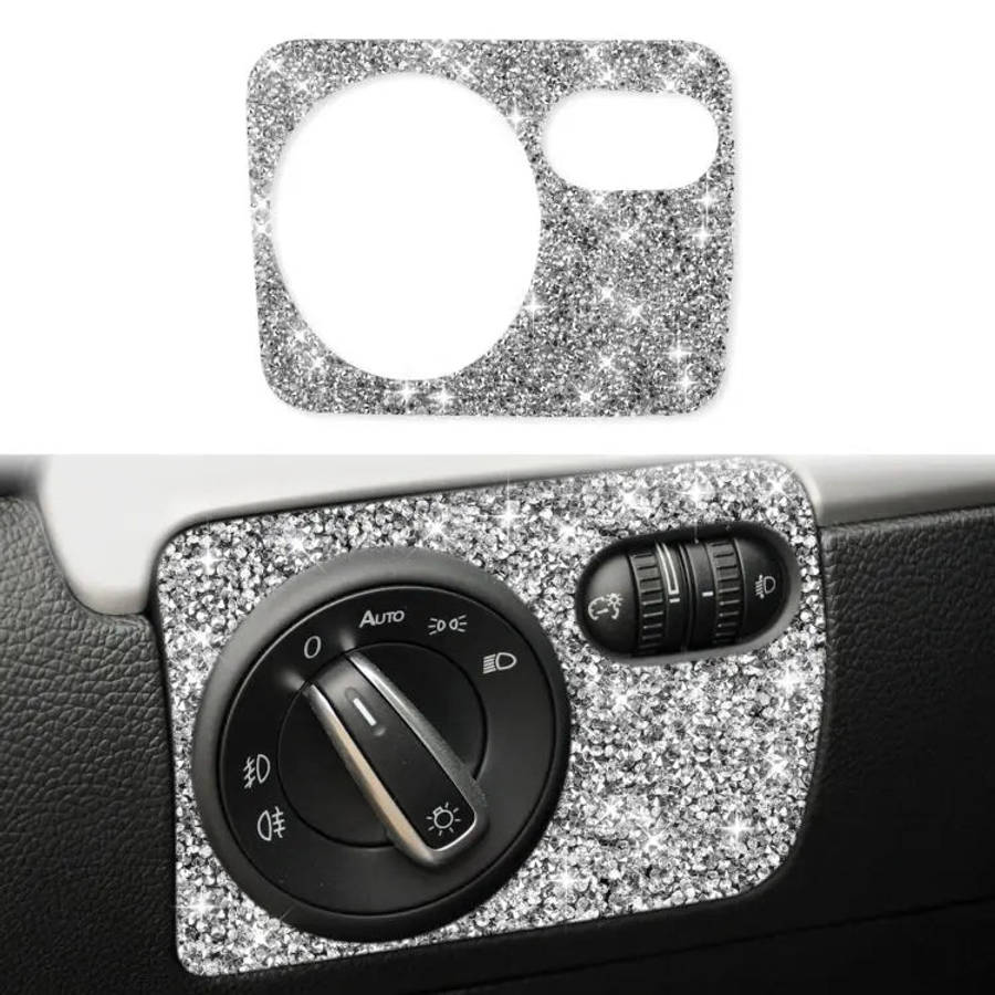 Car Headlight Diamond Decoration Cover Sticker for Volkswagen Golf 6 2008-2012, Left-hand Drive
