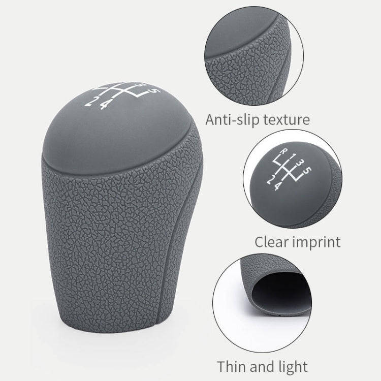 For Volkswagen 6-speed Car Silicone Dustproof Shift Knob Gear Protective Cover (Black)
