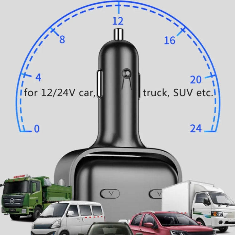 Ozio Y48TC QC3.0 + Type-C Dual Port Fast Charging Multi-function Car Charger Cigarette Lighter