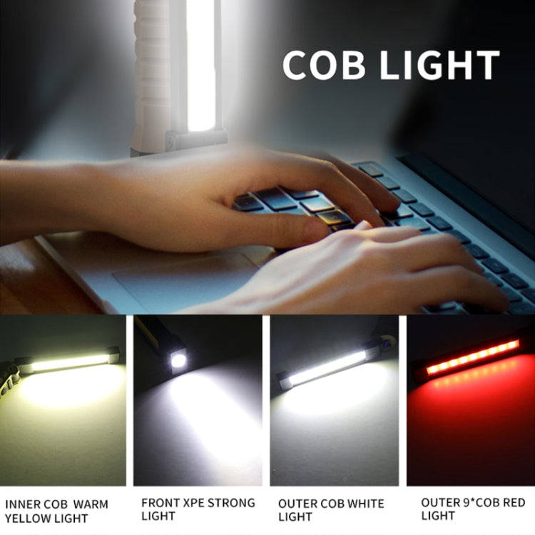 FT20 Folding Magnet Car Inspection Light Work Maintenance Lamp Strong Emergency COB LED Lamp (Khaki)