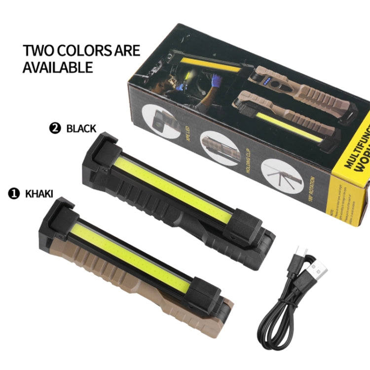 FT20 Folding Magnet Car Inspection Light Work Maintenance Lamp Strong Emergency COB LED Lamp (Khaki)