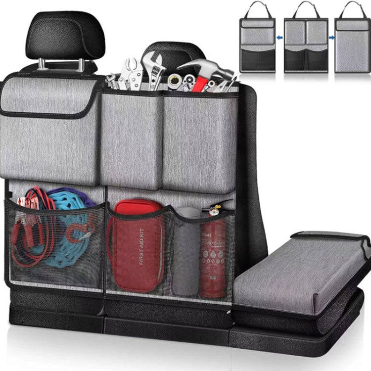 Car Hanging Back Seat Trunk Storage Bag Trunk Oxford Cloth Hanging Bag (Grey)