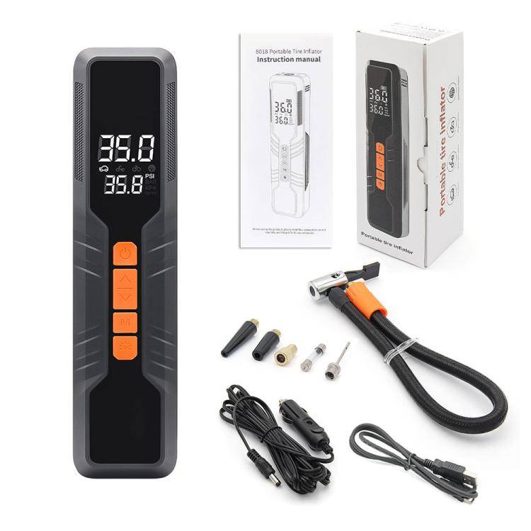 60W Portable Tire Inflator Cordless Air Pump (Black)
