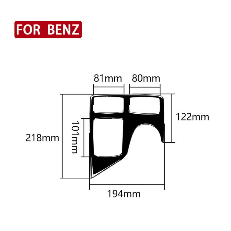 Car Right Drive Central Armrest Box Multimedia Panel Decorative Sticker For Mercedes-Benz GLE 201...