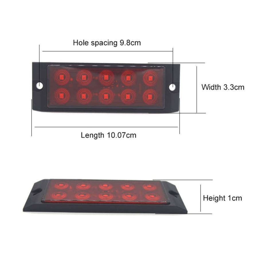 2pcs Car / Truck 10LEDs Side Marker Indicator Lights Bulb Lamp (Orange)