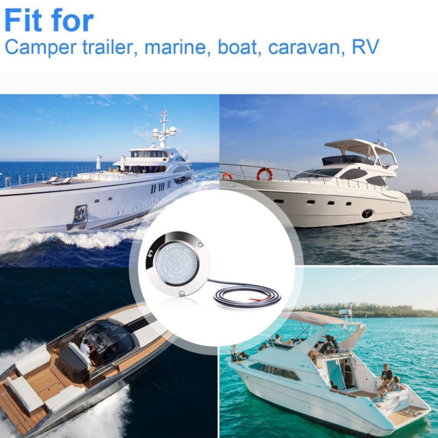 Ship / Yacht 10-30V 90LEDs Waterproof Stainless Steel Underwater Light (White Light)