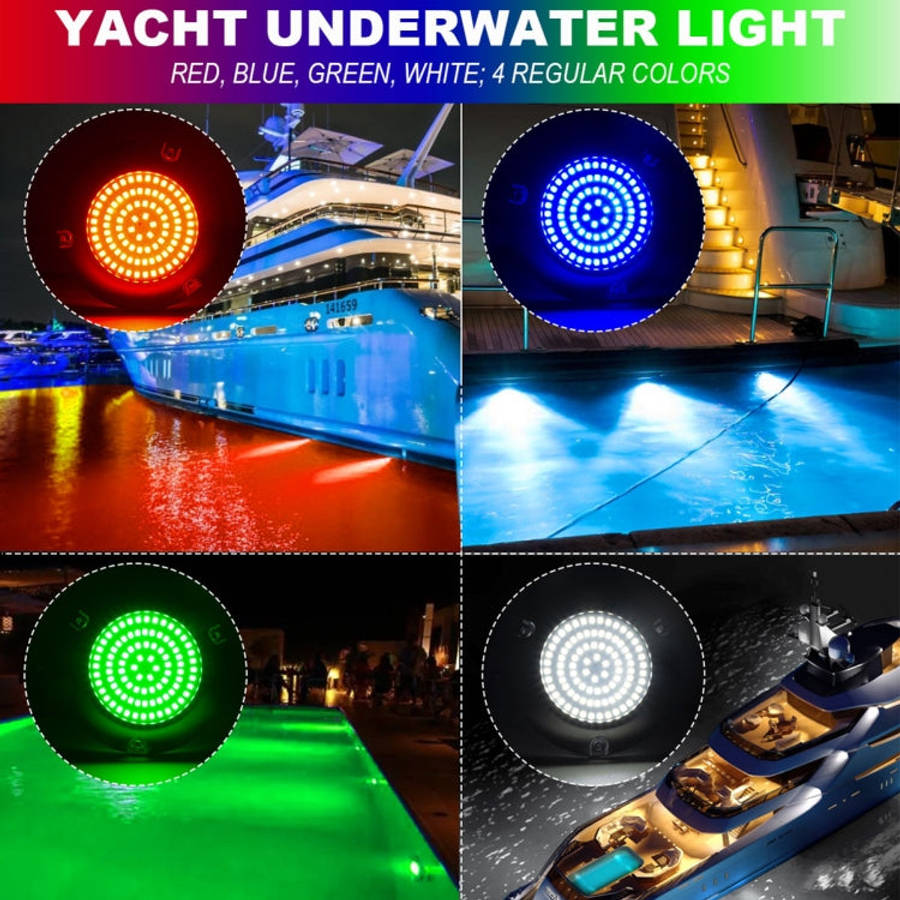 Ship / Yacht 10-30V 90LEDs Waterproof Stainless Steel Underwater Light (White Light)