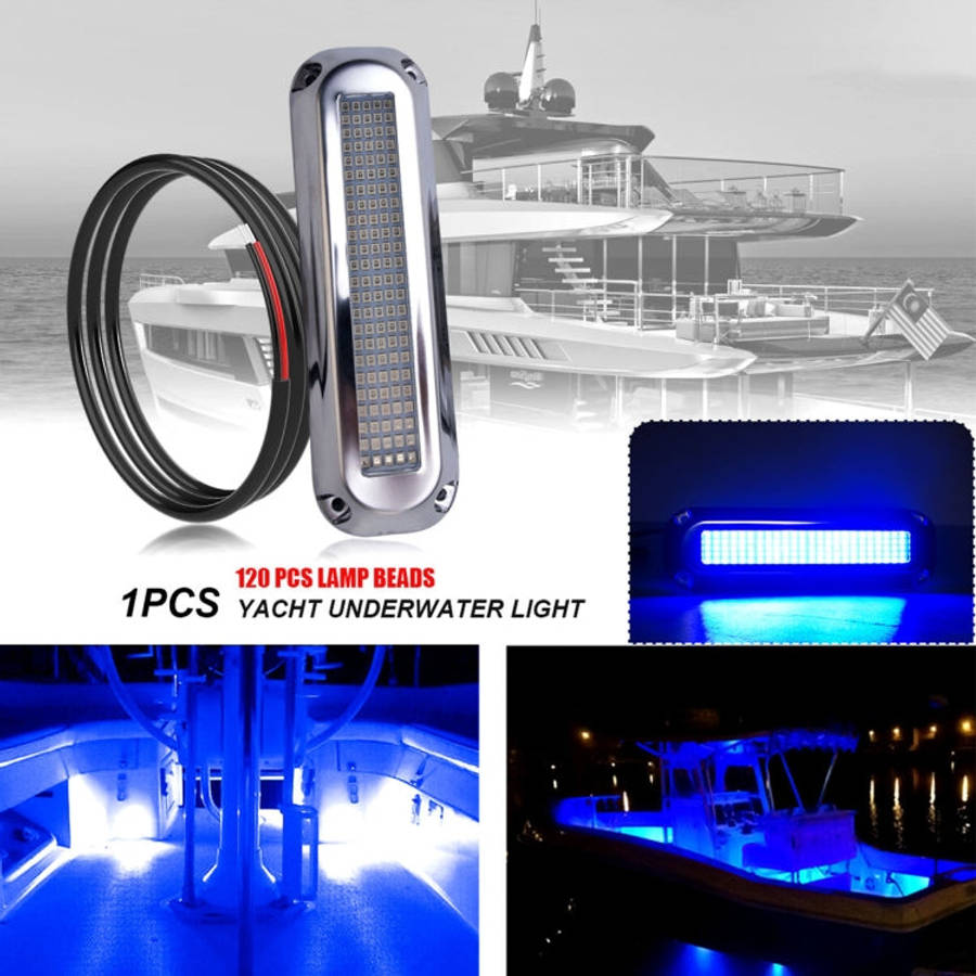 Ship / Yacht 10-30V 120LEDs Waterproof Stainless Steel Underwater Light (Red Light)