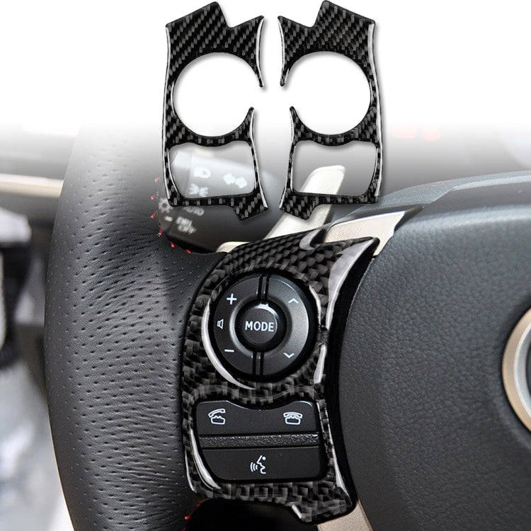 Car Carbon Fiber Steering Wheel Button Decorative Sticker for Lexus IS250 NX200 200t 300h 2013-20...
