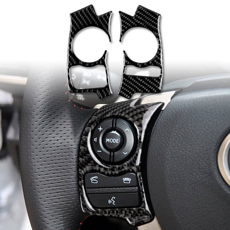 Car Carbon Fiber Steering Wheel Button Decorative Sticker for Lexus IS250 NX200 200t 300h 2013-20...