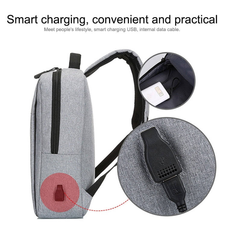 POFOKO Large-capacity Waterproof Oxford Cloth Business Casual Backpack with External USB Charging...