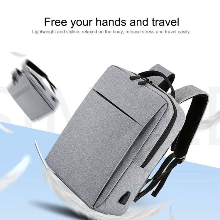 POFOKO Large-capacity Waterproof Oxford Cloth Business Casual Backpack with External USB Charging...