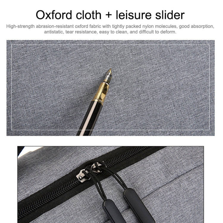 POFOKO Large-capacity Waterproof Oxford Cloth Business Casual Backpack with External USB Charging...