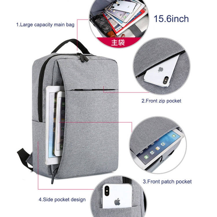 POFOKO Large-capacity Waterproof Oxford Cloth Business Casual Backpack with External USB Charging...
