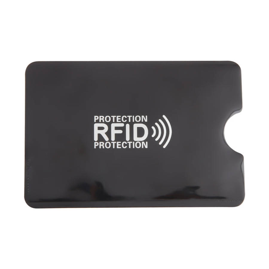 100pcs Aluminum Foil RFID Blocking Credit Card ID Bank Card Case, Size: 9 x 6.3cm (Black)