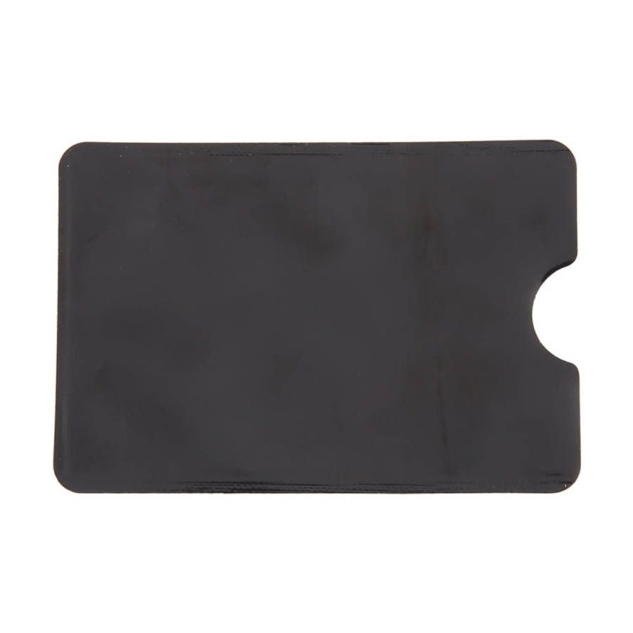 100pcs Aluminum Foil RFID Blocking Credit Card ID Bank Card Case, Size: 9 x 6.3cm (Black)