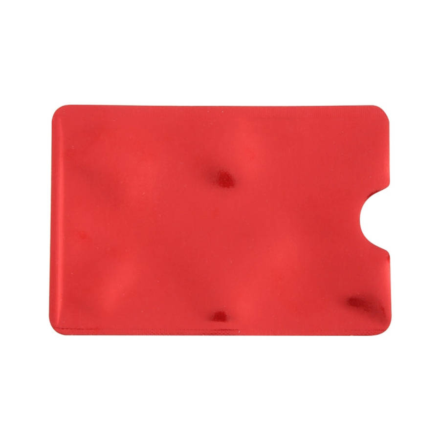 100pcs Aluminum Foil RFID Blocking Credit Card ID Bank Card Case, Size: 9 x 6.3cm (Red)